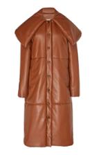 Matriel Faux Leather Puffer Coat