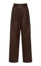 Moda Operandi Agnona Nappa Leather High-waisted Belted Pants Size: 36