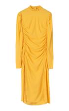 Moda Operandi By Malene Birger Calini Ruched Crepe Midi Dress