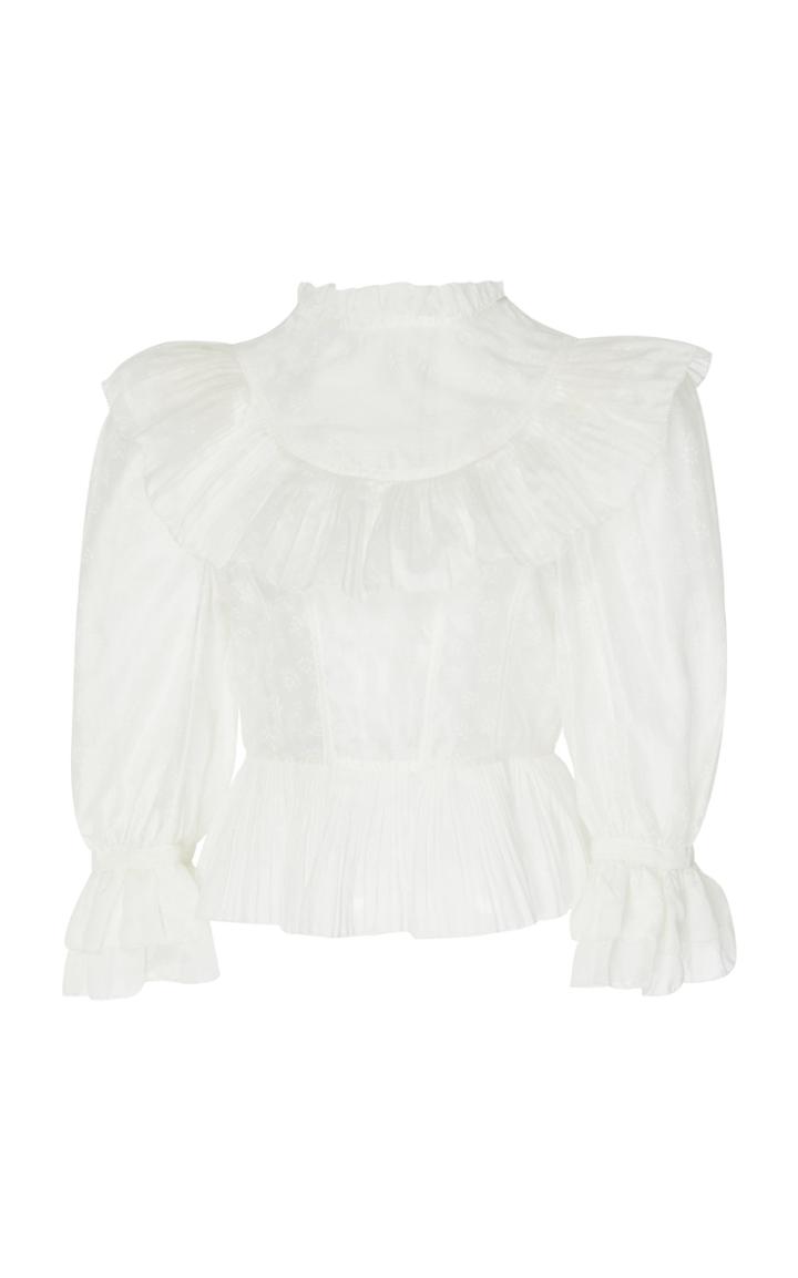 Ulla Johnson Edna Cotton And Silk Blend Top