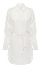 Moda Operandi Harris Tapper Wes Bishop-sleeve Belted Silk-cotton Shirt