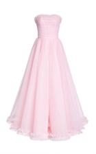 Moda Operandi Rodarte Pink Flocked Dotted Tulle Gown
