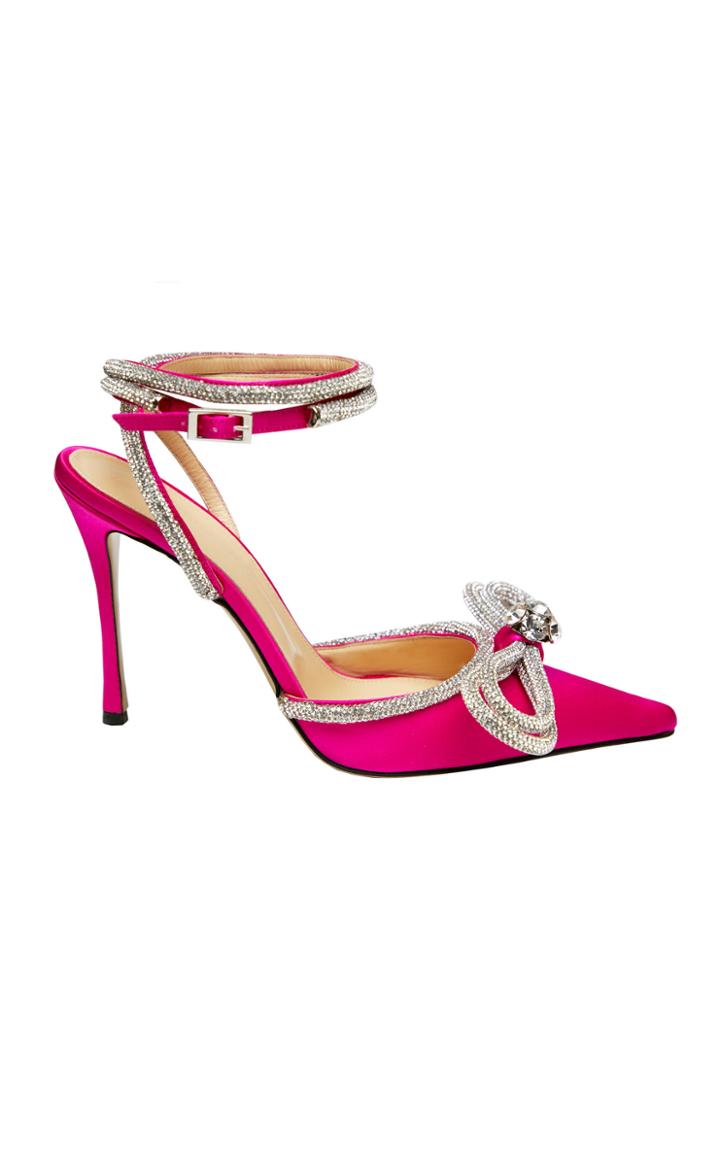 Moda Operandi Mach & Mach Crystal-embellished Satin Pumps