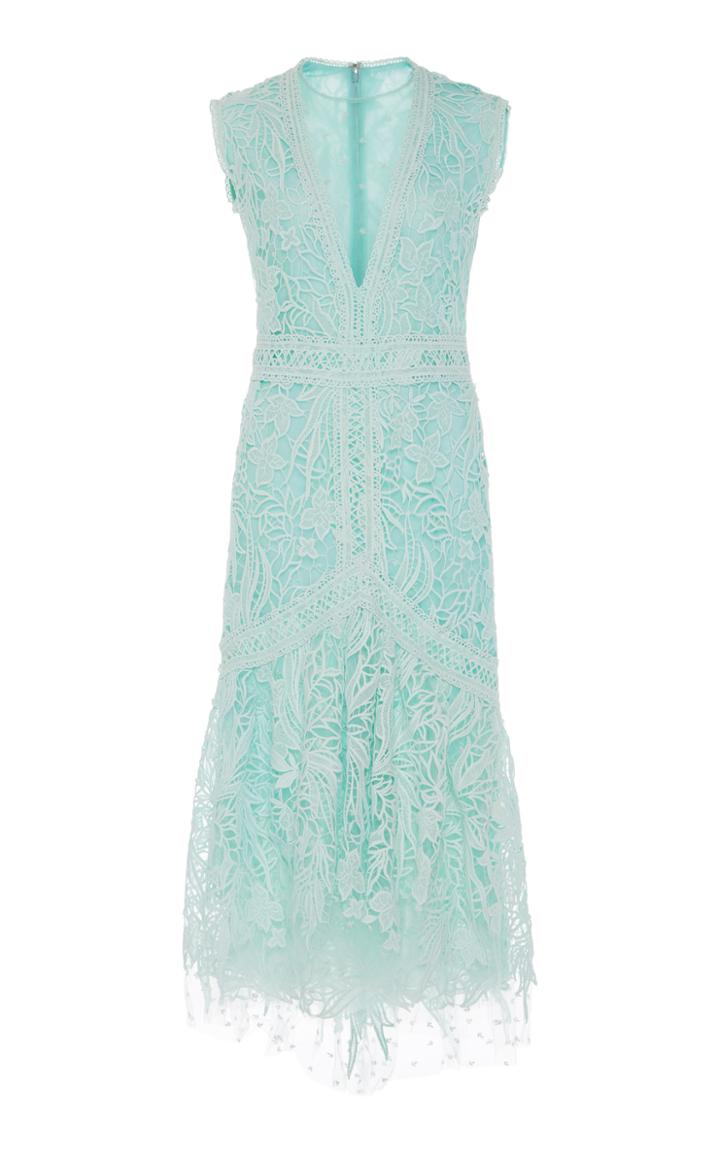 Costarellos Flounce Hem Dress