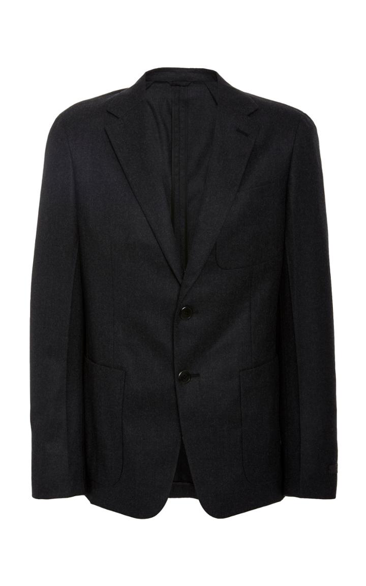 Prada Unstructured Wool-flannel Blazer