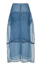 Jil Sander Glade Side-slit Silk Skirt