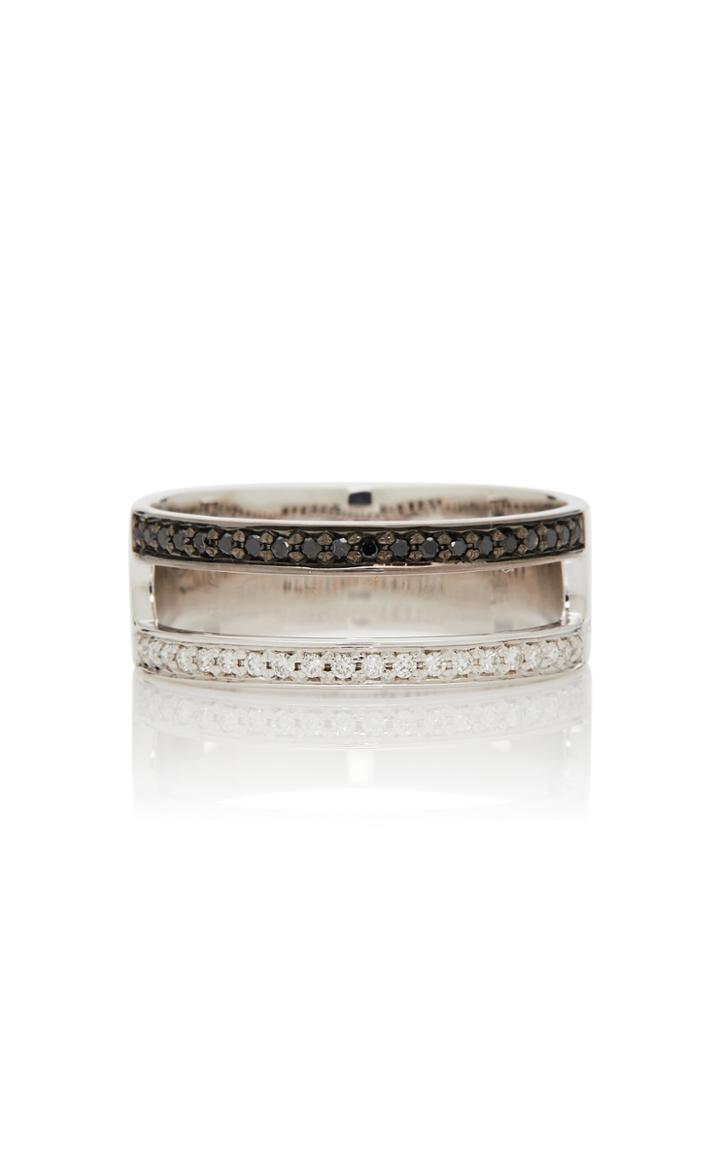 Botier 18k White Gold And Multicolored Diamond Ring