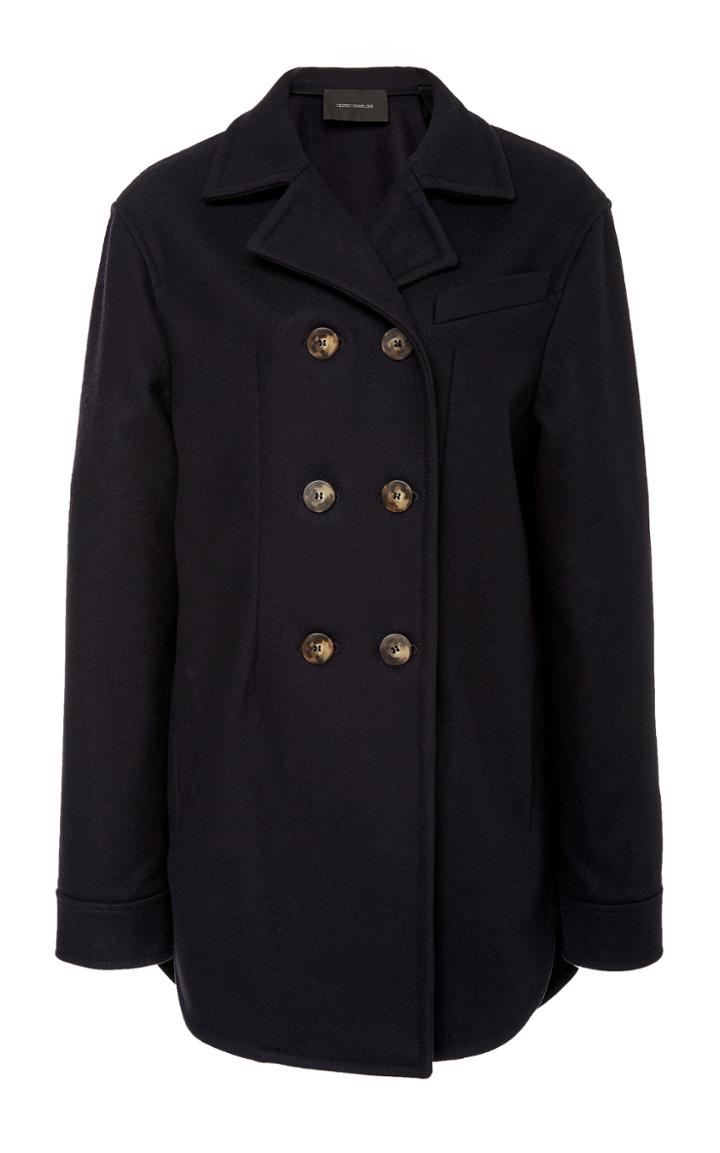 Cdric Charlier Double-breasted Wool-blend Coat