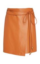 Nanushka Sekoya Belted Faux-leather Wrap Mini Skirt