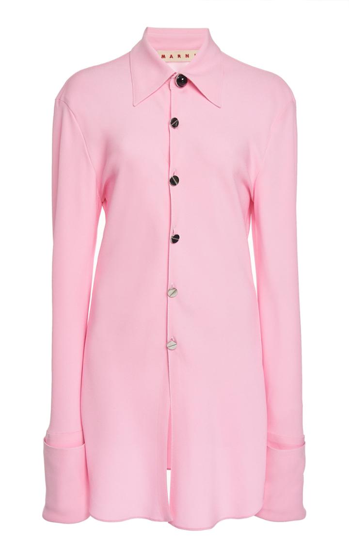 Marni Long Sleeved Crepe Tunic Shirt