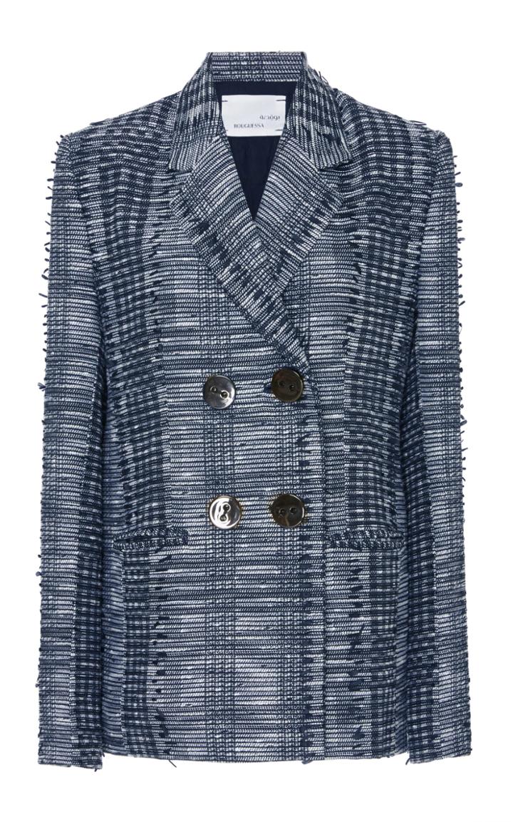 Bouguessa Checkered Tweed Blazer