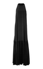 Tibi Pleated Silk-chiffon Halterneck Dress Size: 0