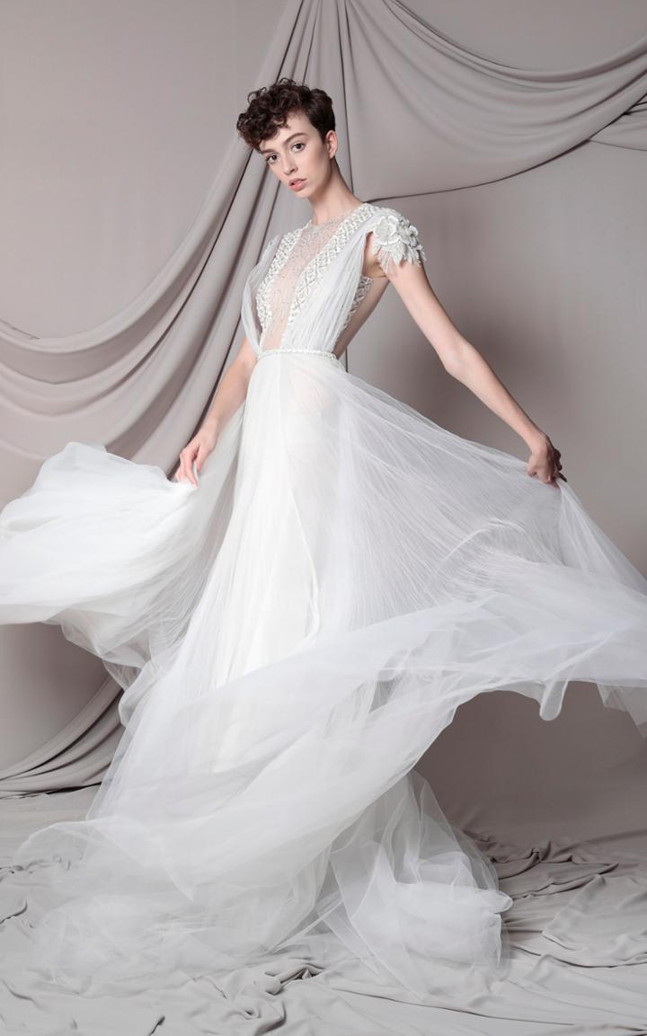 Moda Operandi Marco & Maria Crystal Flower Tulle Gown Size: 4