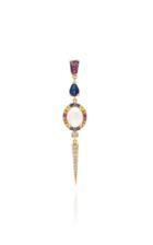 Holly Dyment Single Go Lightly Stiletto Multi Moonstone Earring