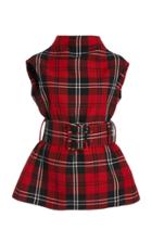 Moda Operandi Marc Jacobs Belted Tartan-plaid Wool Top