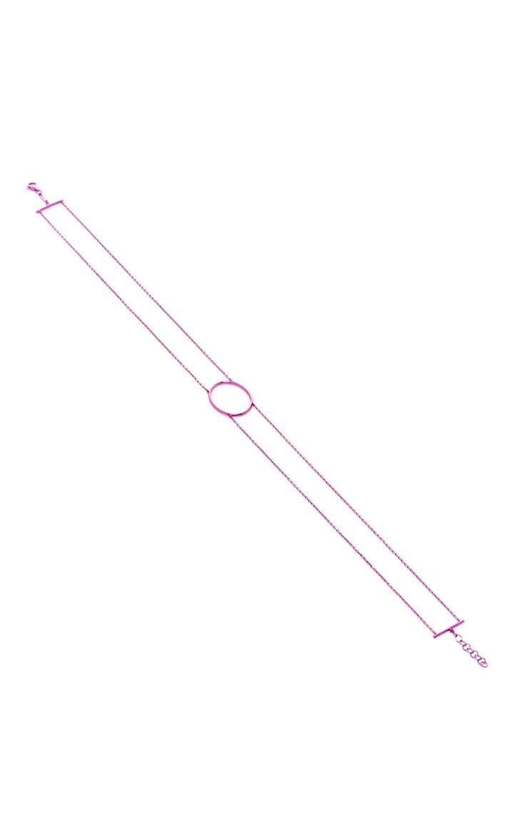 As29 La Collection Pink Oval Double Chain Choker