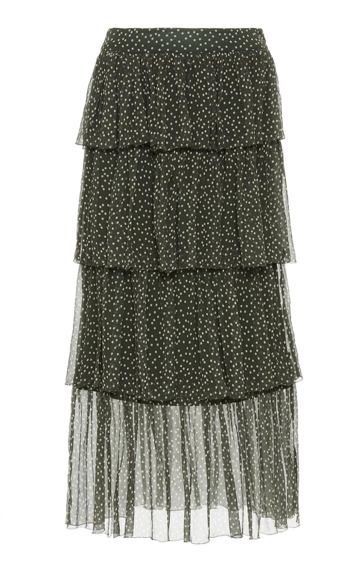 Sir Isabella Tiered Silk Skirt