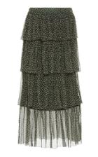 Sir Isabella Tiered Silk Skirt