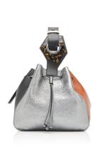 Ganni Paneled Metallic Leather Bucket Bag