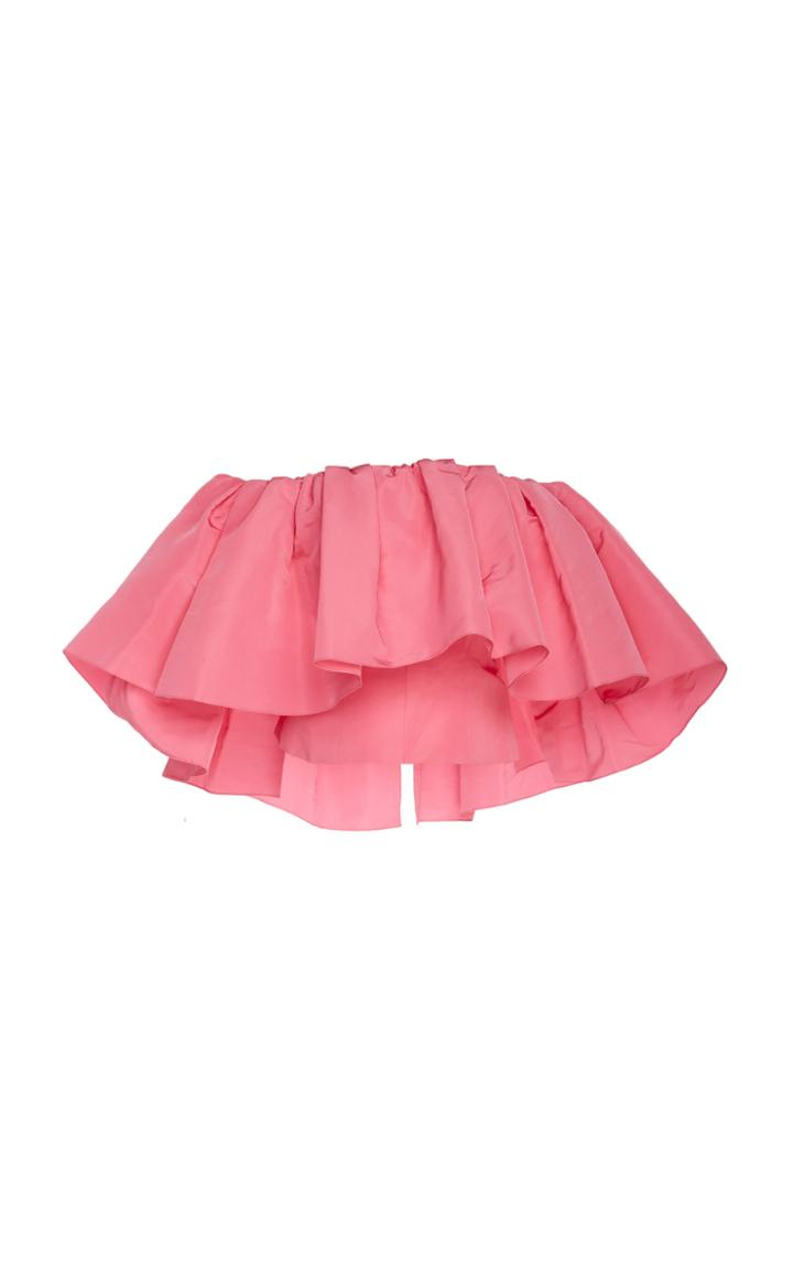 Carolina Herrera Off-the-shoulder Ruffled Silk-taffeta Top