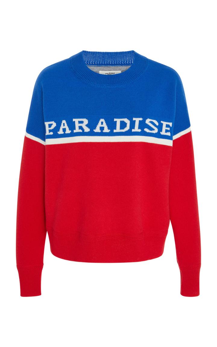 Isabel Marant Toile Color-blocked Printed Jersey Sweatshirt