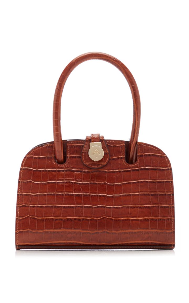 Manu Atelier Ladybird Micro Croc Embossed Leather Bag