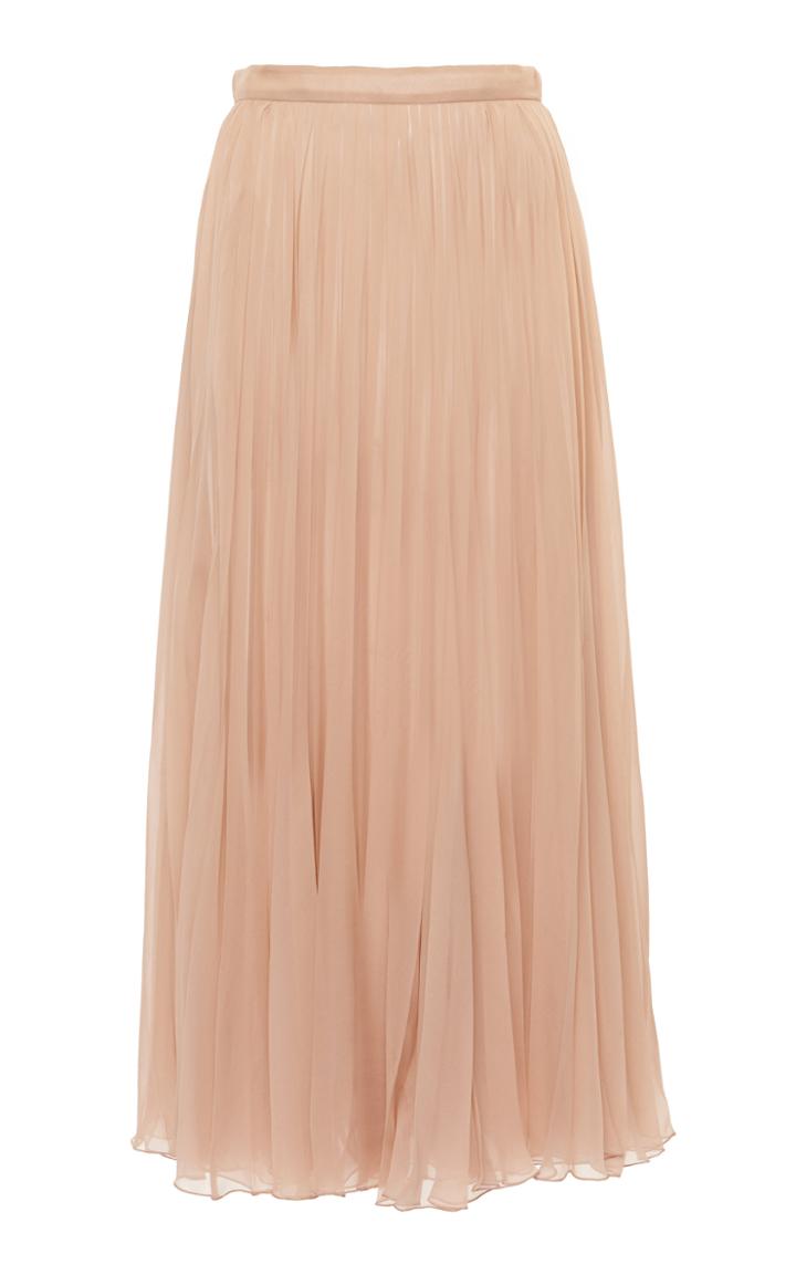 Moda Operandi Valentino Pleated Silk Skirt