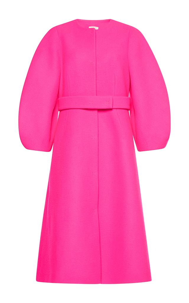 Delpozo Belted Voluminous Wool Coat
