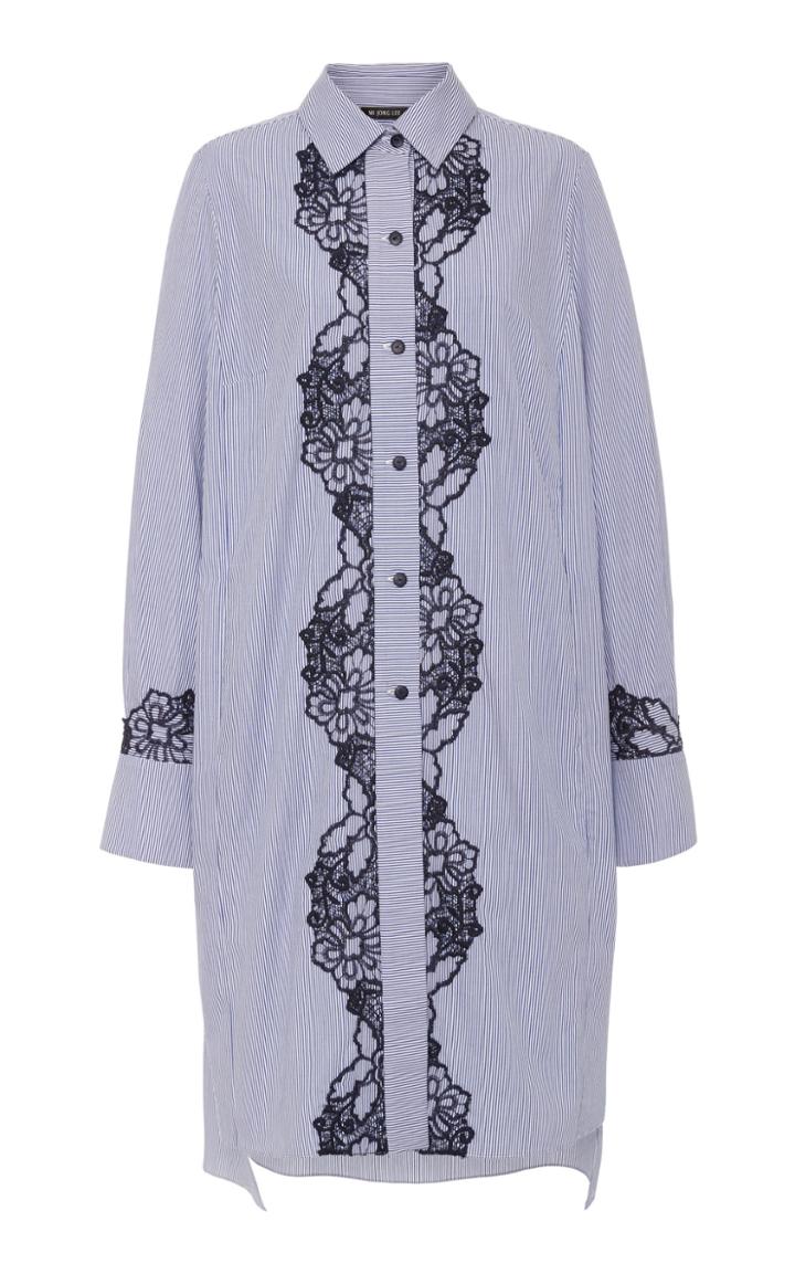 Mi Jong Lee Collared Cotton-blend Long Shirt