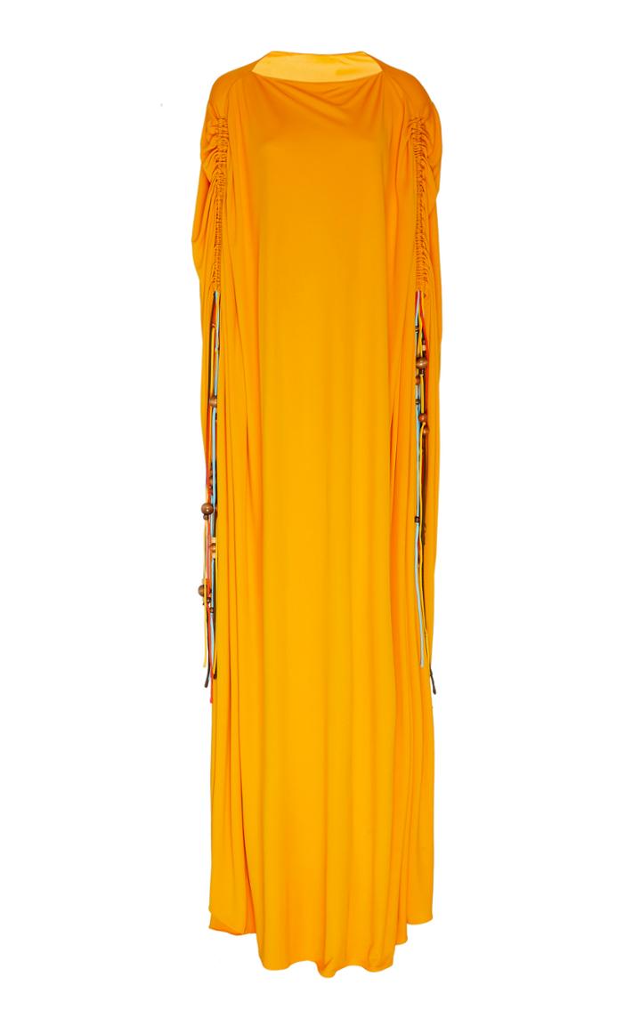 Oscar De La Renta Draped Georgette Caftan