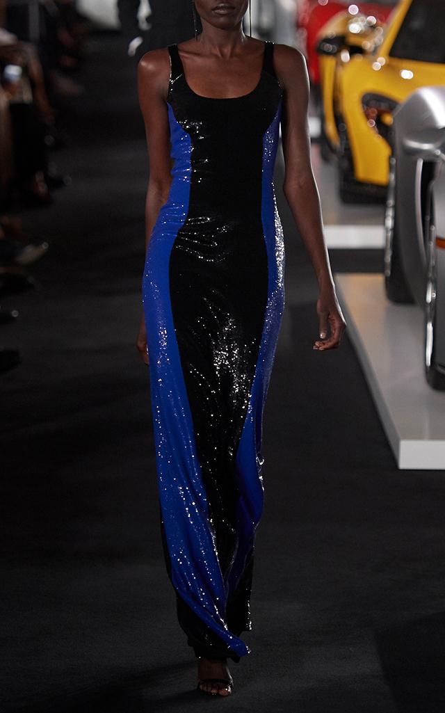 Ralph Lauren Beaded Brin Long Dress