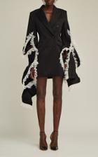 Moda Operandi Y/project Lace-trimmed Satin Double-breasted Blazer Dress