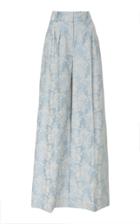 Erdem Ilaria Floral Cotton-jacquard Trousers