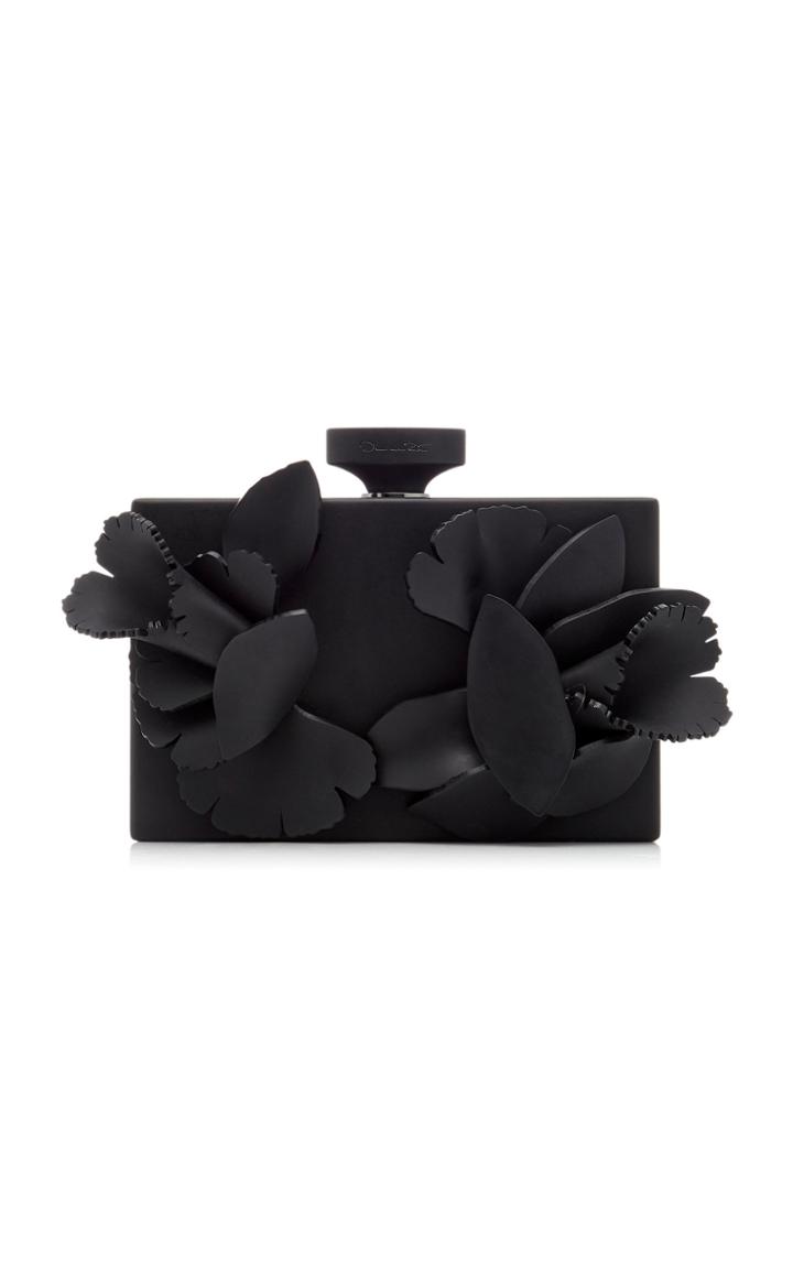 Oscar De La Renta Floral Matte Resin Clutch