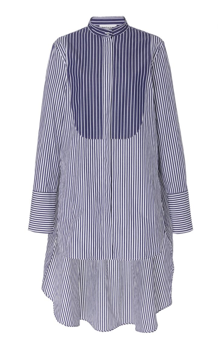 Monse Typewriter Button Front Stripe Shirt