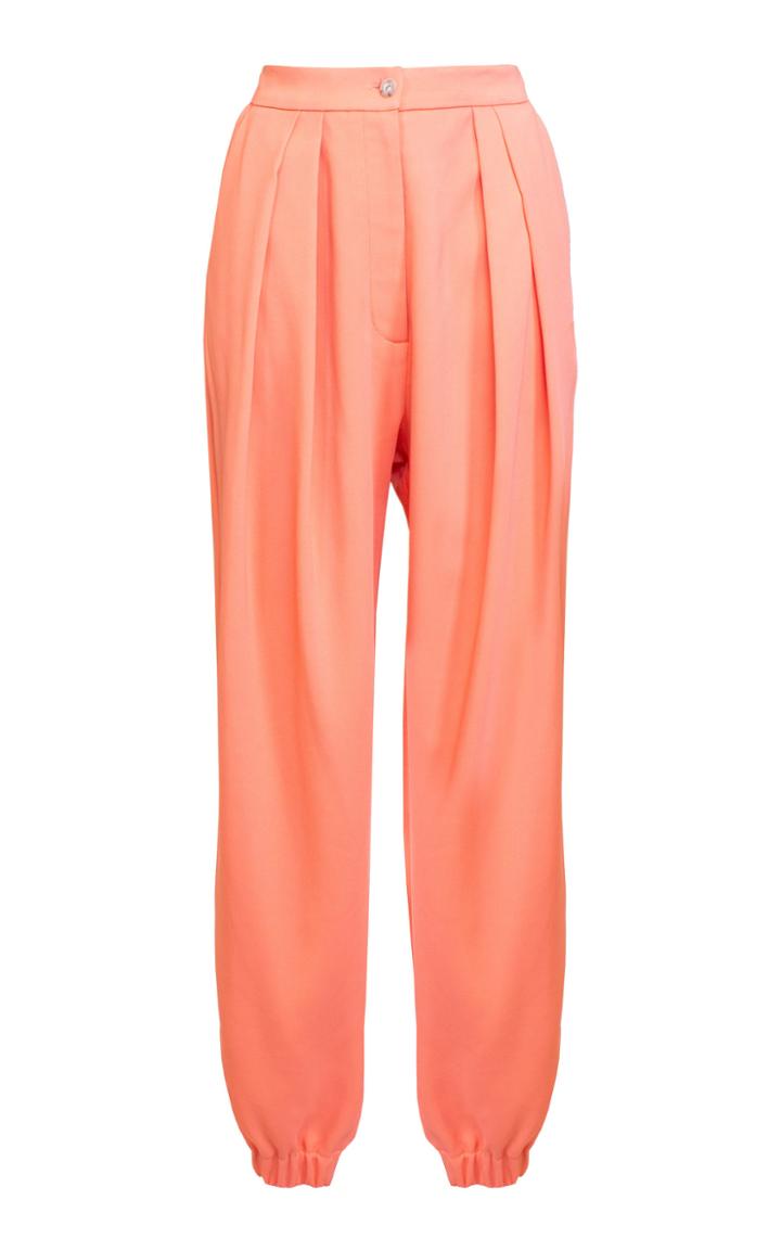 Lake Studio High-waist Pleated Crepe Harem Pants