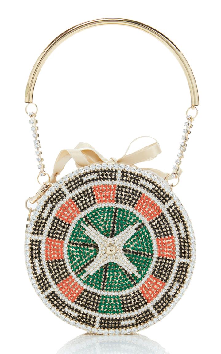 Moda Operandi Rosantica Roulette Crystal Top Handle Bag