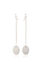 Georg Jensen White Gold Vivianna Dew Drop Earrings With Diamond Pave