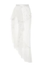 Rodarte Off-white Side Ruffle Polka Dot Tulle Skirt