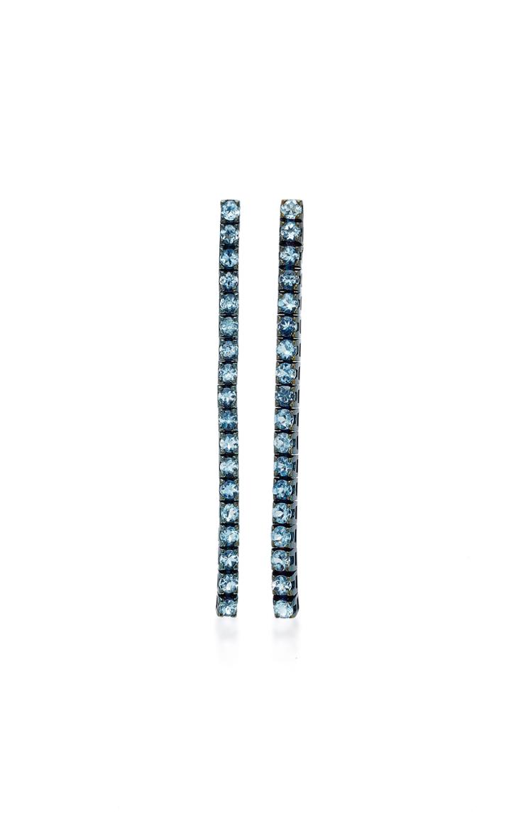 Claudia Oddi Aquamarine Bar Earrings