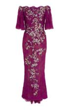 Marchesa Lace Off The Shoulder Dress