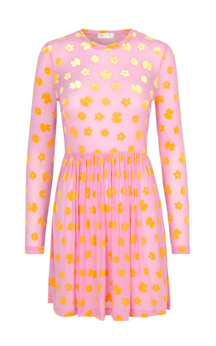 Moda Operandi Stine Goya Julianna Floral Mini Long Sleeve Dress Size: Xxs