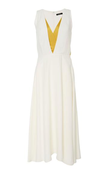 Mi Jong Lee V-neck Midi Dress