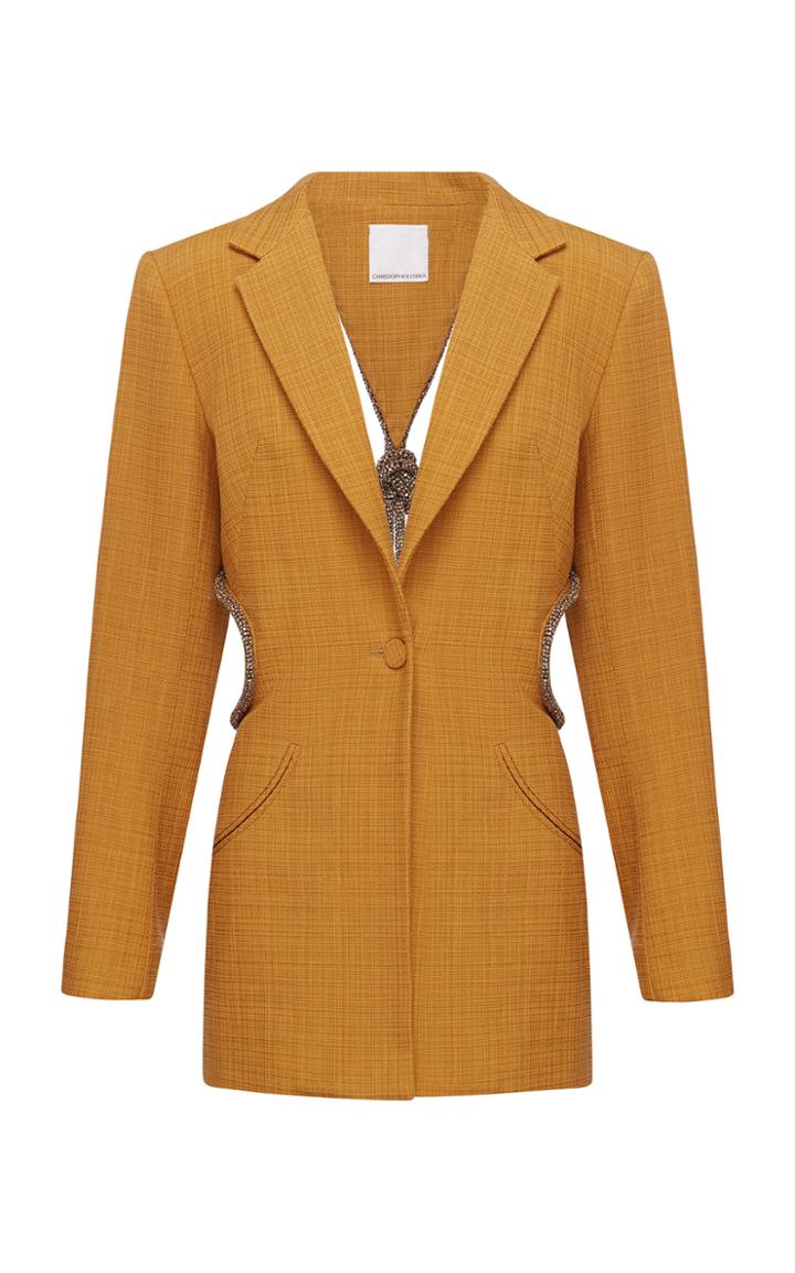 Moda Operandi Christopher Esber T-bar Crystal-trimmed Tweed Blazer