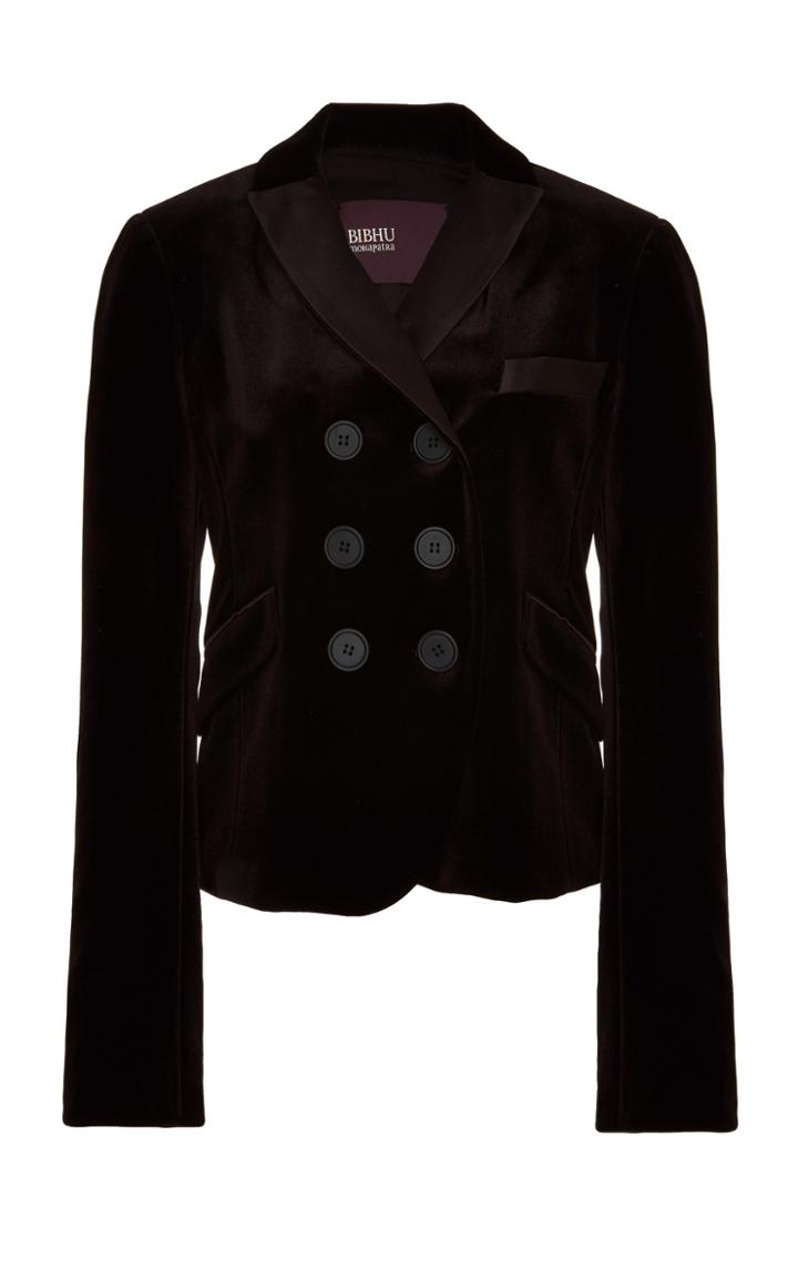 Bibhu Mohapatra Double Breasted Velvet Jacket