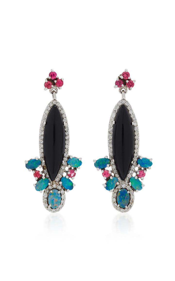 Eden Presley Onyx Boulder Spinel And Diamond Earrings