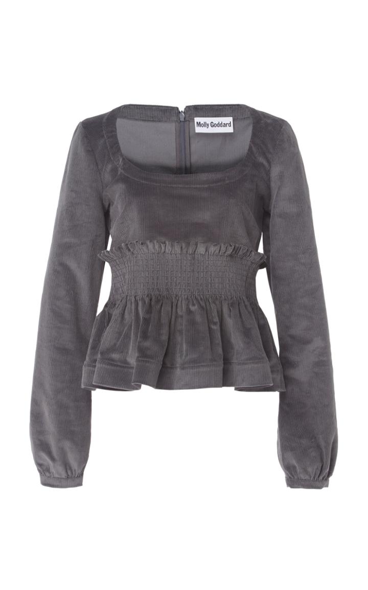 Molly Goddard Nicola Ruched Cotton Top