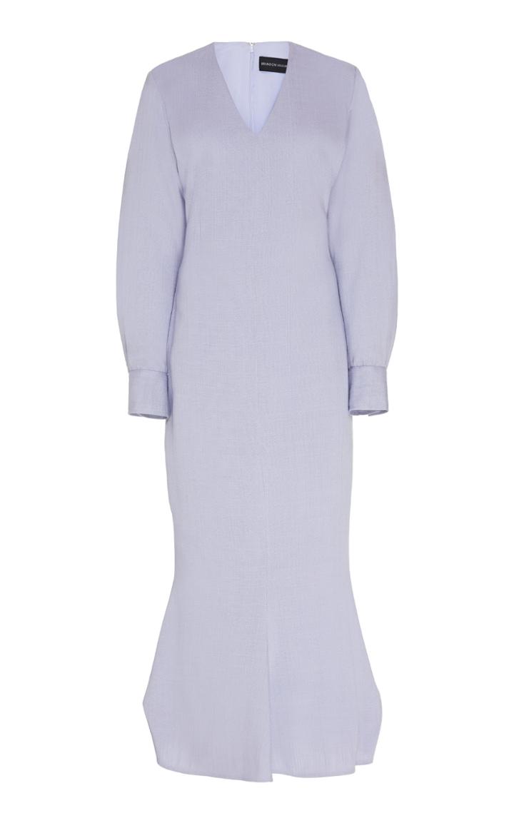 Moda Operandi Brandon Maxwell Linen Midi Dress Size: 0