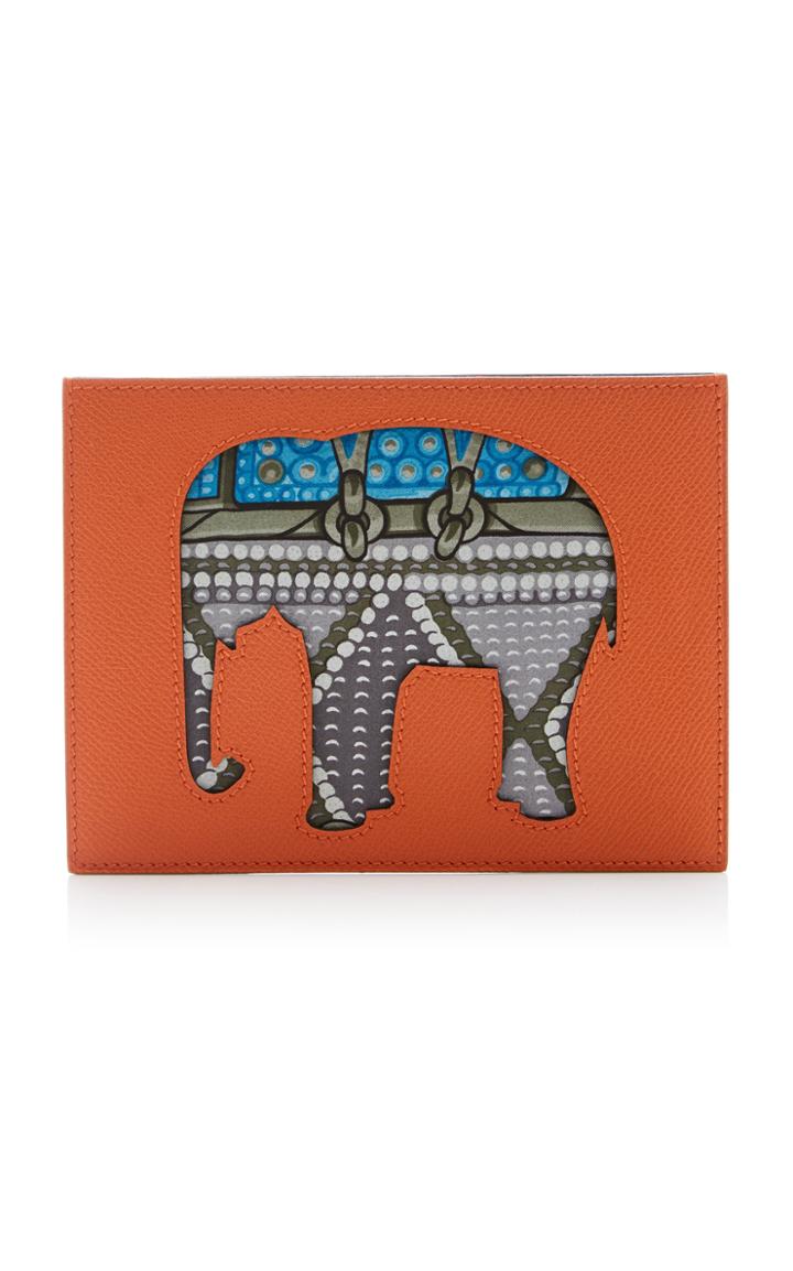 Heritage Auctions Special Collections Herms Petit H Orange H And Blue Atoll Epsom Leather Pochette
