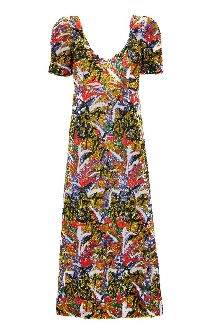 La Doublej Sequin Midi Dress